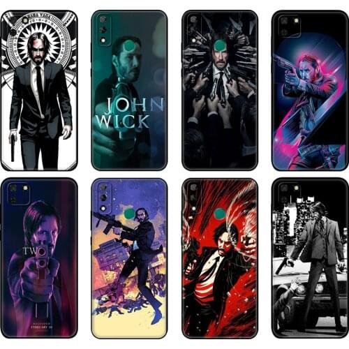 Black tpu Case For Huawei Y9S Y6S Y8S Y5P Y7P Y8P Case For Huawei Y5 lite Prime 2018 Y6 2019 Cover John Wick