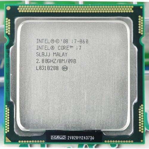 INTEL i7 860 i7-860 intel core i7 860 CPU i7 processor (Quad Core CPU 2.80GHz 8MB Sockel 1156 95W) Processor warranty 1 year