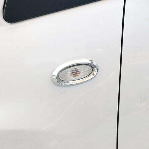 For Nissan Cube Juke Leaf Note Micra March Chrome Side Light Turn Signal Lamp Cover Trim Car Styling Kit Sticker Accessories