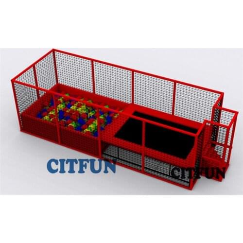 Factory price Popular Kids indoor jump trampoline park for sale with foam pit TP-001D