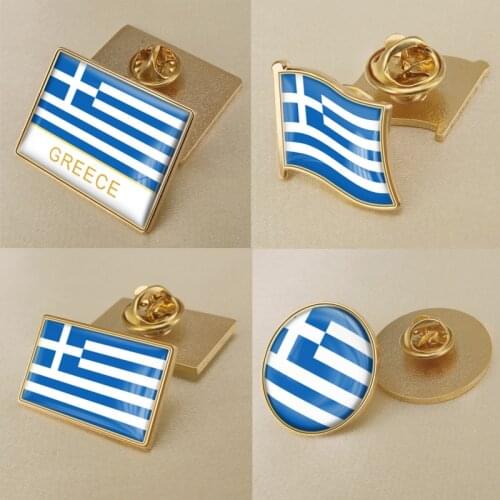 Coat of Arms of Greece/Greek Flag National Emblem Broochs/Badges/Lapel Pins