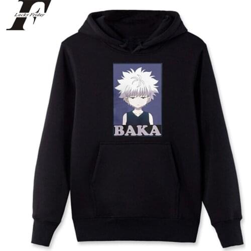 Hunter X Hunter Hoodies Sweatshirt Men/Women Killua Baka Classic Comic Classic Anime Japanes streetwear Cotton Unisex clothing