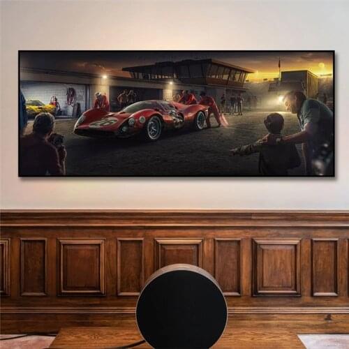 Dream Red Car Racing Poster Print On Canvas Painting Nordic Wall Art Picture For Living Room Home Decor Decoration Frameless