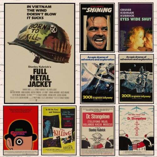 Kubrick Classic Movie Poster The Shining/2001 Space Odyssey / Clockwork Orange /Lolita Home Decor Retro Poster wall sticker