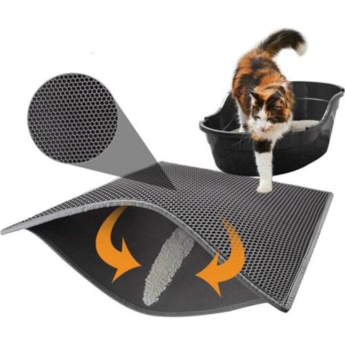 Cat Litter Trapper Mat Folding Waterproof Honeycomb Sifting Pad Protect Floor and Carpet Eco-friendly Light Weight EVA Foam