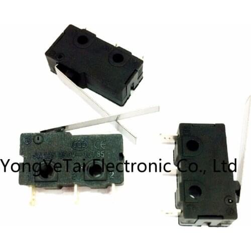 YYT 20PCS Micro limit switch KW11-C outside the buckle lever with handle 26MM long dorsal strip mouse button switch