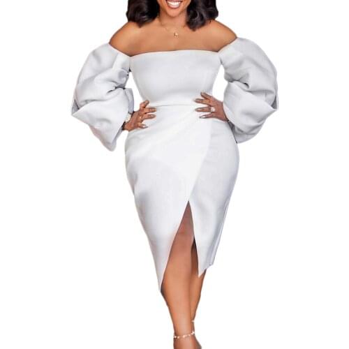 2021 Latest White African Clothes For Women Strapless Evening Dress Party Nigerian Clothes