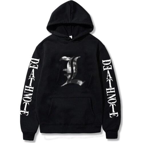 2021 New Death Note Anime Hoodie Pullover Long Sleeve Tops Streetwear Causal Unisex Men Women Streetwwars Plus Size Clothes