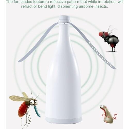 Portable Bug Repellent Fan Table Fly Fan Soft-stop Fan Blades Disorienting Airborne Insects For Outdoor Picnics Grilling
