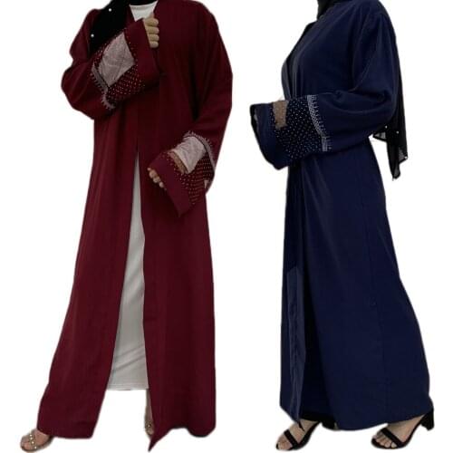 Ramadan Women Muslim Abaya Open Cardigan Islamic Arab Long Robe Turkey Casual Loose Kaftan Long Sleeve Kimono Vintage Dresses