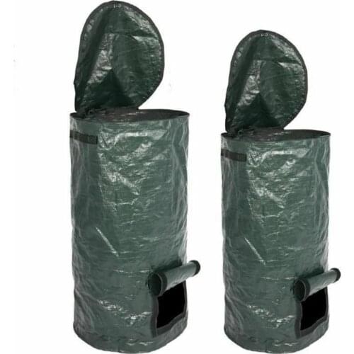 Collapsible Garden Yard Compost Bag with Lid Organic Ferment Waste Composter