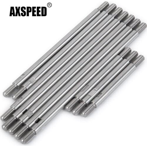 AXSPEED 10pcs Stainless Steel Link Rods Steering Linkage for Traxxas TRX-4 TRX4 313/324mm Wheelbase 1/10 RC Crawler Car Parts