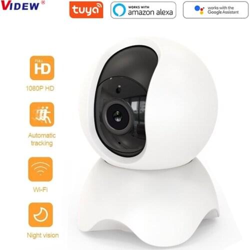 VIDEW Indoor Tuya Smart IP Camera 1080P WIFI Wireless Surveillance Camera PTZ Works with Alexa Google Home Security Camera