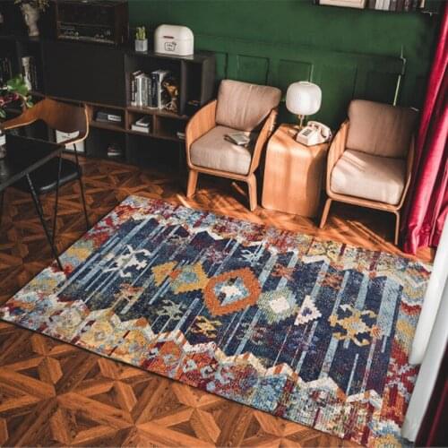 High Quality Bohemian Geometric Parlor Big Carpets for Living Room Large Area Rugs for Bedroom Table Beside Floor Mat Home Decor