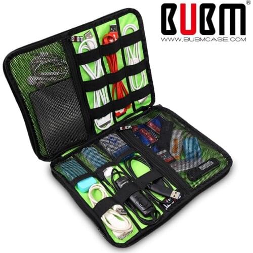 BUBM waterprof Hard Drive Earphone Cables case USB Flash Drives Case Digital Travel Electronics Bag L XL 2XL