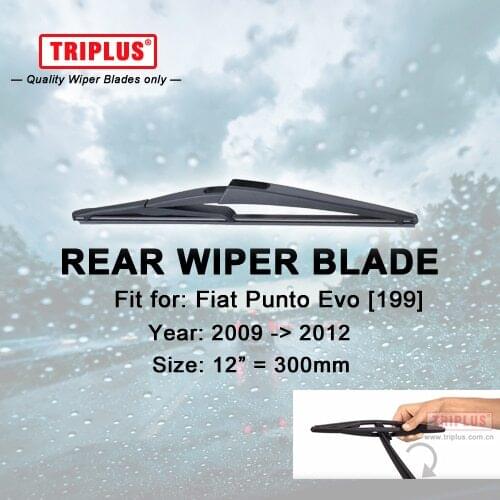 Rear Wiper Blade for Fiat Punto Evo (2009-2012) 1pc 12" 300mm,Car Rear Windscreen Wipers,for Back Window Windshield Blades