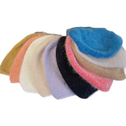 Winter Ladies Girls Cashmere Beanie Caps Women Thickened Warm Knit hat Skullcap Adult Rabbit fur Wool Skullies Gorras