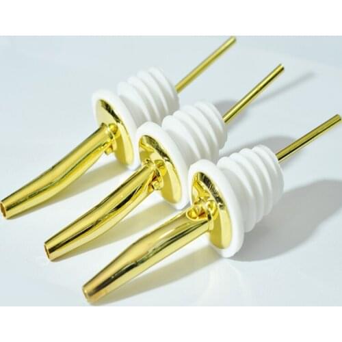 100pcs New arrival gold color stainless steel bottle caps liquor spirit wine pourer wine bottle stopper fe435