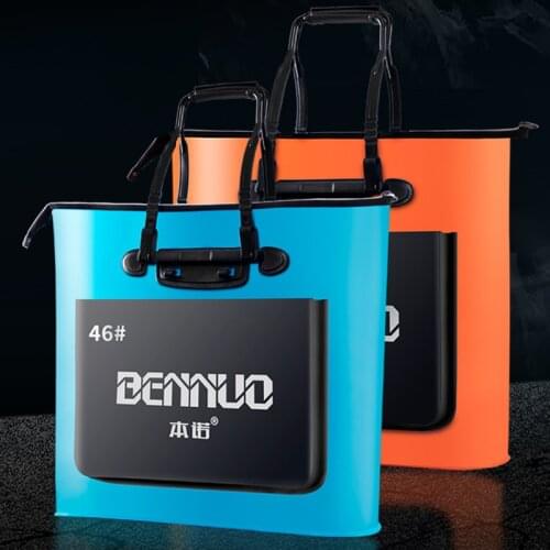 4 Sizes Portable Folding Bucket EVA Foldable Fishing Tackle Bag Outdoor Fishing Water Tank Fish Wear Bucket Fish Care Gear Bag