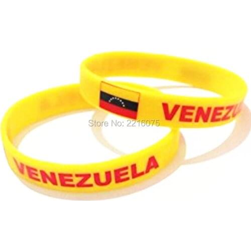 300pcs flag venezuela wristband silicone bracelets free shipping by DHL express