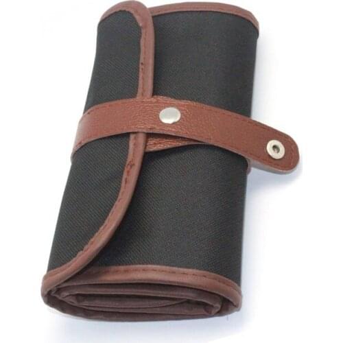 48 Canvas Roll-Up Pencil Wrap Bag Pouch Multipurpose Pencil Case Pencil Pocket Holder Organizer for School Office Artist