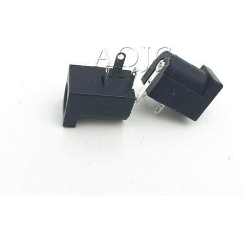 50Pcs A Set DC-005 Black DC Power Jack Socket Connector DC005 5.5*2.1mm 2.1 Socket Round the Needle Hot Sale