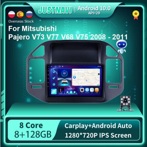6G 128G Android 10 Car Radio Player For Mitsubishi Pajero V73 V77 V68 V75 2008-2011 GPS DSP Carplay Multimedia Serero Auto 1280P