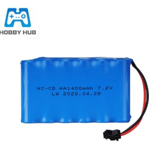 7.2v 1400mAh AA Ni-CD Rechargeable battery for RC Toys Cars Boat guns RC Parts 7.2 v nicd aa 1400 mah battery