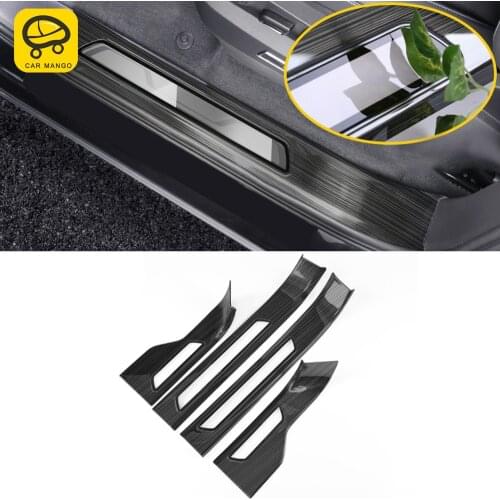 CarManGo for Volkswagen Touareg 2018-2020 Car Accessories Door Threshold Pad Sills Scuff Plate Welcome Pedal Cover Sticker Trim