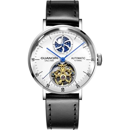 GUANQIN 2020 Mens Watches Top Brand Luxury Business Automatic Clock Tourbillon Waterproof Mechanical Watch Relogio Masculino