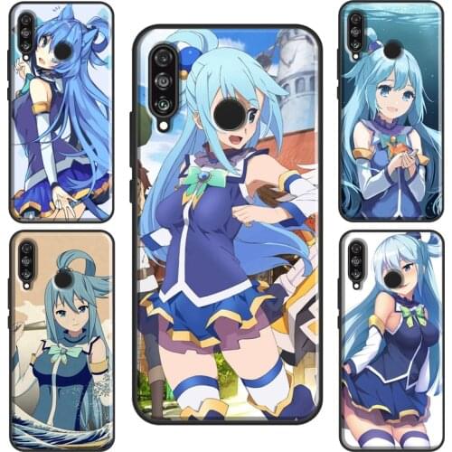 Konosuba Aqua Case For Huawei P30 Lite P20 P40 P Smart Y6 Y7 2019 Nova 5T Honor 8A 8X 9X 10i 20 Pro