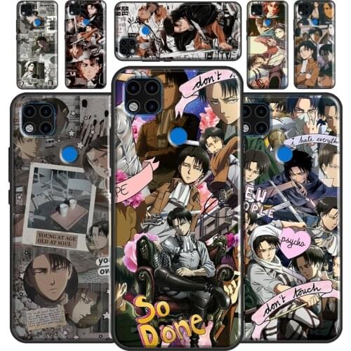 Attack On Titan Levi Collage Case For Xiaomi Redmi Note 10 Pro 9 8 7 Note 9S 8T Cover For Redmi 9 9A 9C 9T K40 7A 8A