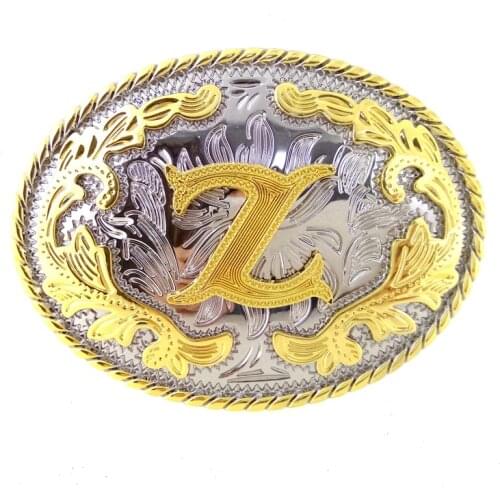 Denim two-tone belt buckle luxury luxury name letter retro pattern suitable for 4.0 Z letter belt buckle