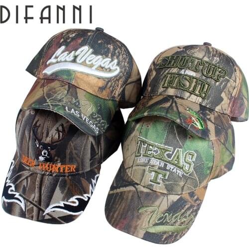 [DIFANNI]Outdoor cap snapback best cool novelty hat women embroidery skull Camouflage style Hunting Fishing Baseball cap gorras
