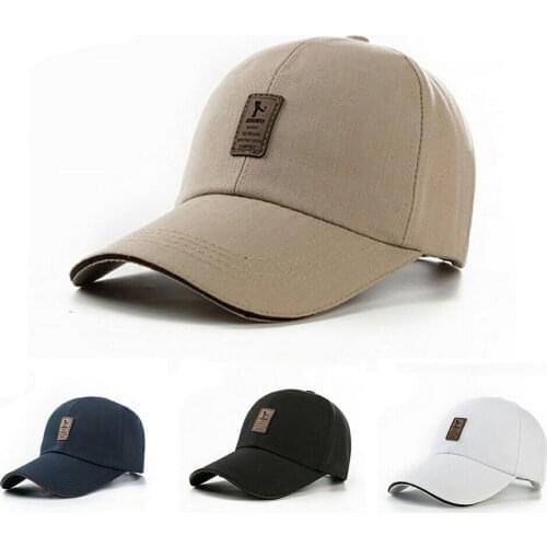 Classic Baseball Caps For Men Canvas Letter Labeling Outdoor Golf Sunshade Casual Dad Hat Solid Snapback Cap gorras de béisbol