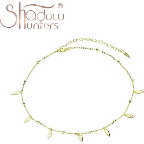 SHADOWHUNTERS Original 925 Sterling Silver Leaves Pendant Choker Necklaces For Women High Quality Silver 925 Fashion Jewellery