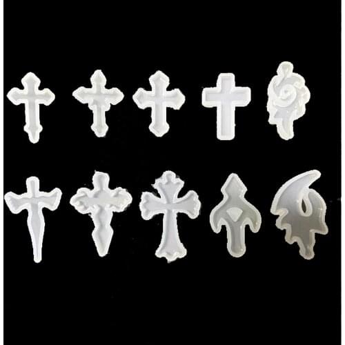 Crystal Epoxy Cross star jewelry DIY making tools pendant silicone Mold Resin Silicone Mould handmade tool epoxy resin molds