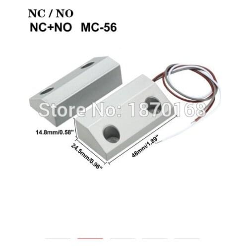 MC-56 Alarm Security Equipment Garage Door Contact Magnetic Reed Switch Silver Gray NC NO NC/NO 30mm 1pcs