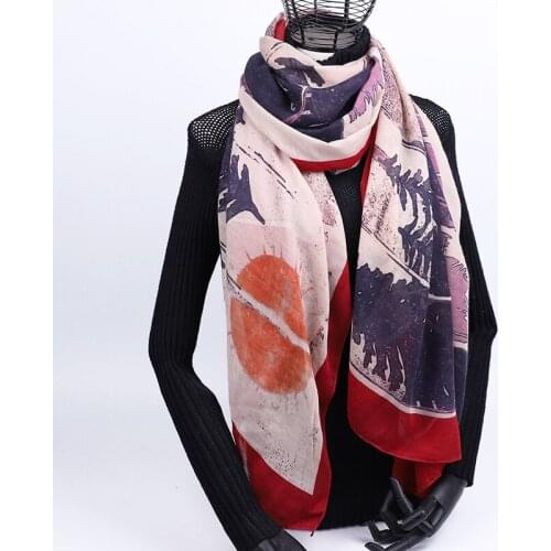 2020 fashion winter Cotton scarf printing scarves women warm long shawls and wraps solid female stole pashmina foulard accessori
