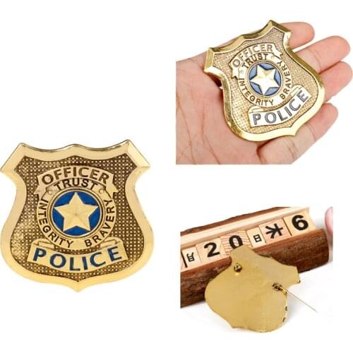 Cartoon Movie Jewelry Trinket Brooch Police Badges Brooches Enamel Pins Cosplay Accessories Gift