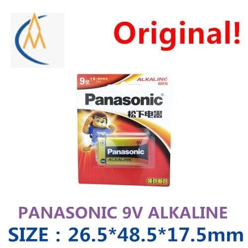 Panasonic 9 v alkaline 6 lr61tc multimeter microphone electric guitar smoke alarm laminated square dry cell