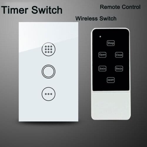 US Standard Wall WiFi Remote Control Light Timer Switch AC110V Smart Home Touch Screen Crystal Glass Switch Panel Interruptor