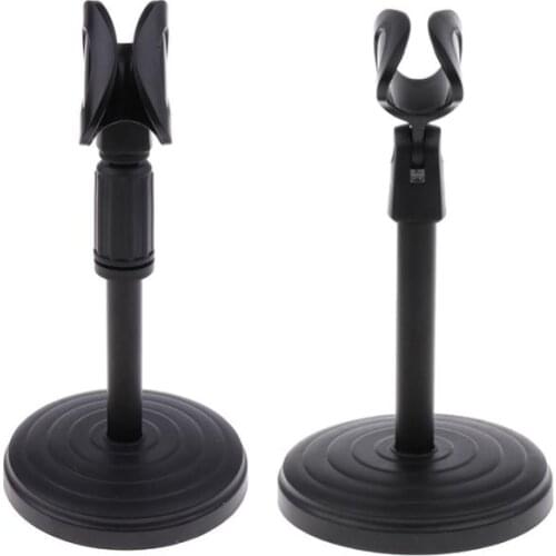 Desktop Microphone Stand Tabletop Clip Holder Mount for Meetings Lectures Podcasts