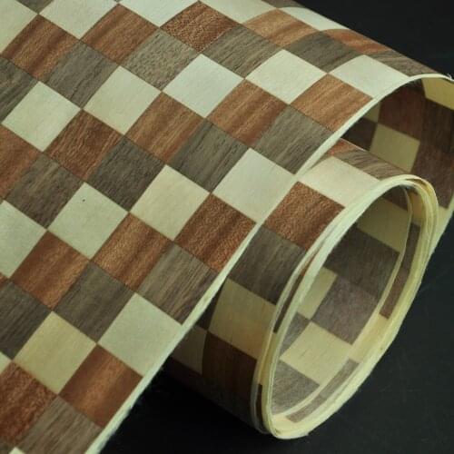 Natural Walnut Maple Veneer Parquet Wood Veneer with Fleece Backer Size 2500X430X0.25 MM