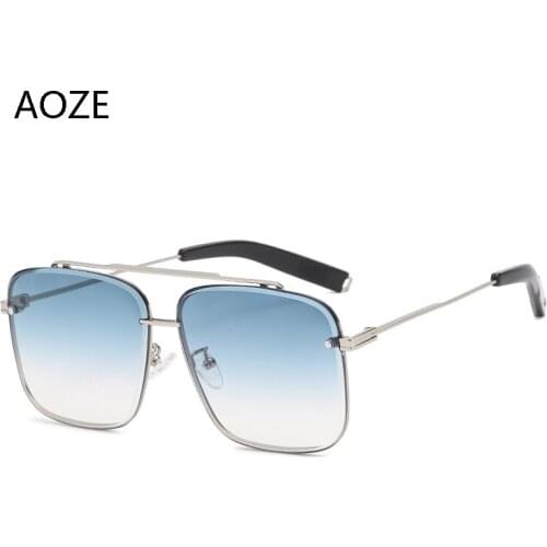 2021 NEW Classic Vintage Square HUCK Style pilot Sunglasses Brand Design Gradient Sun Glasses Oculos De Sol UV400