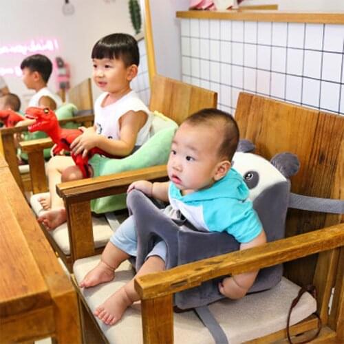 2021 New cartoon portable baby dining chair multifunctional baby car can be fixed BB stool learn to sit on sofa