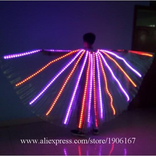 New Design Flashing Luminous Growing Led Light Full Color Costume Cloak Party Dancing Wear For Club Party Bar Halloween