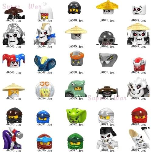Single Ninja KRUNCHA NUCKAL CHOKUN NYA WU SCOUT LLOYD Pythor Kapau Head accessories Building Blocks toys for children Series-084
