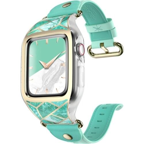 Band For Apple Watch Series 6/SE/5/4 44MM I-BLASON Cosmo Stylish Sporty Protective Bumper Case Cover with Adjustable Strap Bands