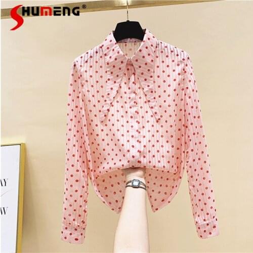 Shumeng Polka Dot Blouses